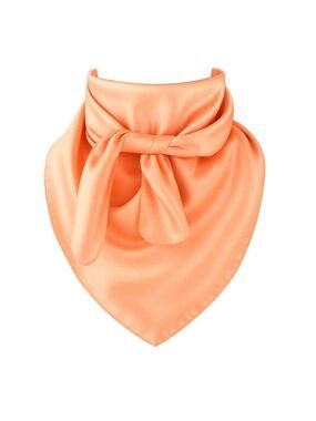 Peach Wild Rag Large Scarf 23x23" Satin Western Accessory Cowgirl or Cowboy